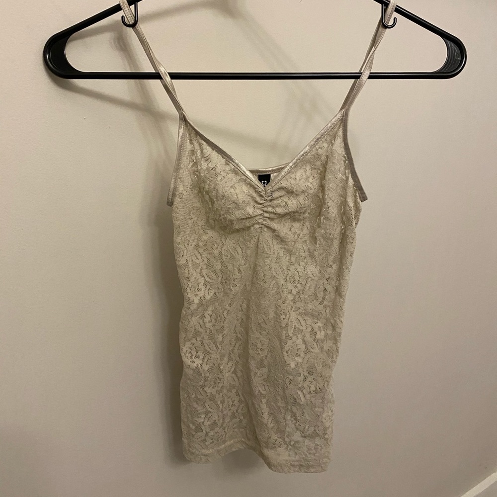 Sheer lace undershirt tank